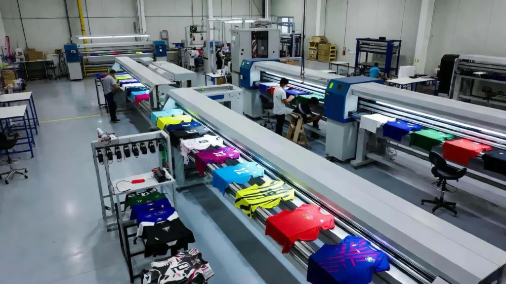 Sublimation printing process for custom team jerseys with vibrant colors and patterns