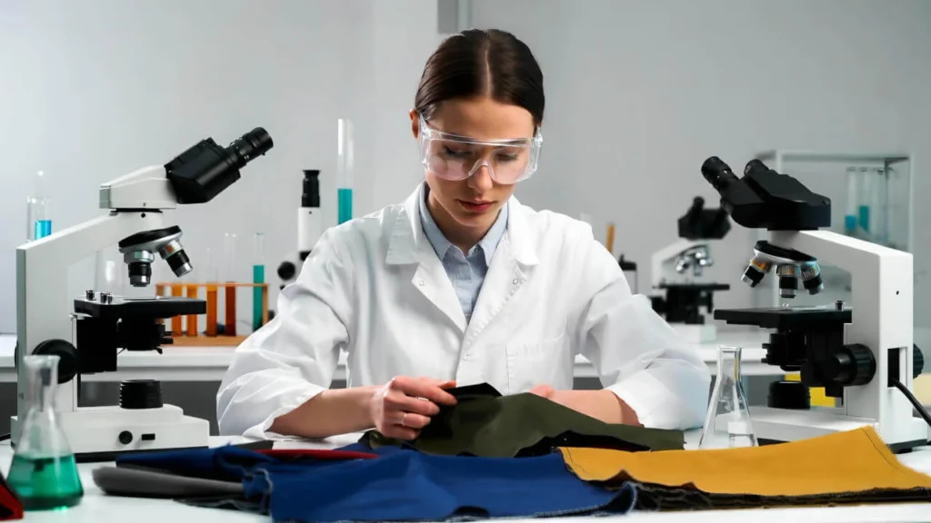 Laboratory testing of workwear fabrics for safety, durability, and performance compliance