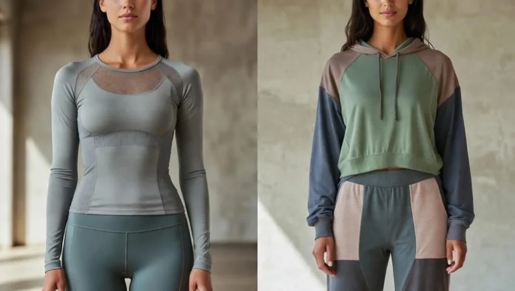 Activewear vs athleisure comparison showing performance wear and casual athletic clothing