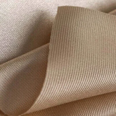 Tricot knit fabric with smooth structure used in activewear manufacturing by Hesson Apparel