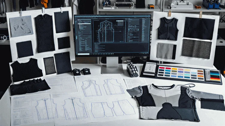 Tech pack creation and apparel prototyping process for custom garments at Hesson Apparel
