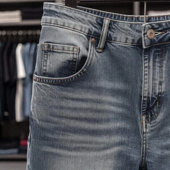 Stone wash fabric finish for softened texture and worn-in look on garments by Hesson Apparel