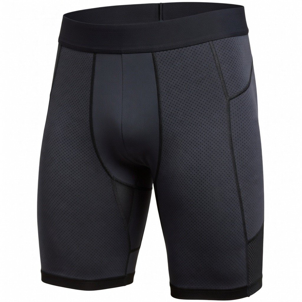 Custom compression shorts manufactured with stretch performance fabric for fitness and activewear brands.