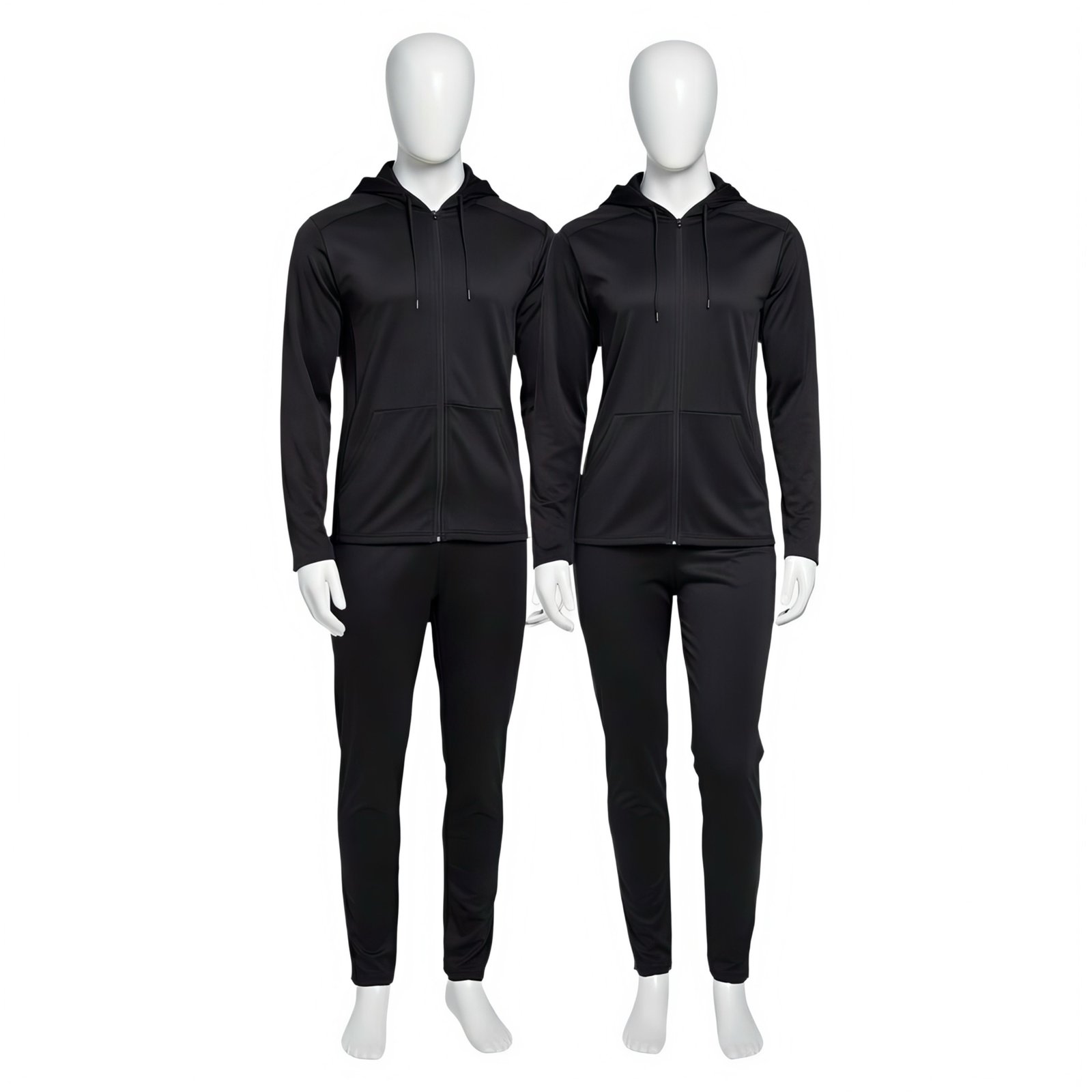 Custom regular-fit tracksuit manufactured with performance fabrics for activewear and sportswear brands.