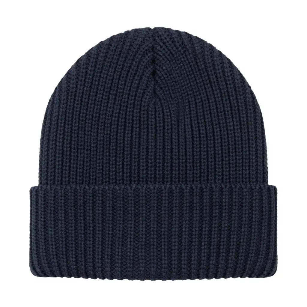 Custom beanie manufactured with soft knit fabrics for apparel and activewear brands.