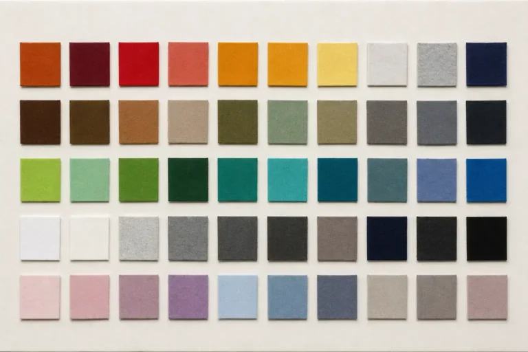 Color chart of cotton single jersey fabric with soft stretch used in everyday apparel manufacturing by Hesson Apparel