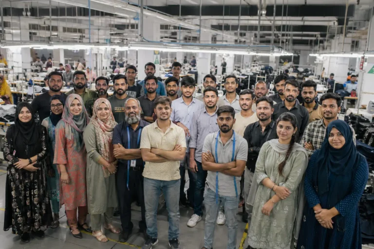 Team behind HESSON Apparel providing custom clothing manufacturing, private label apparel production, and garment sourcing services