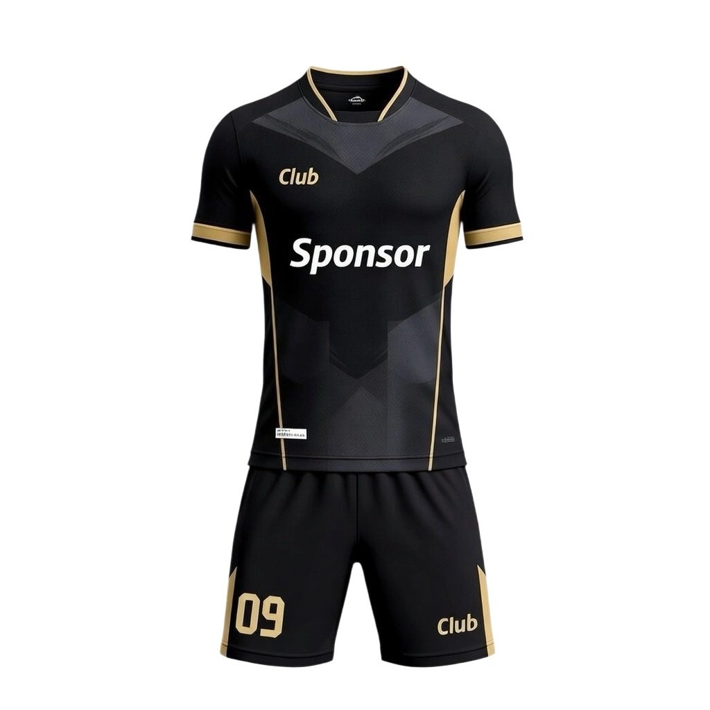 Custom Premium Football Team Kit manufactured with performance fabrics for football teams and sportswear brands.