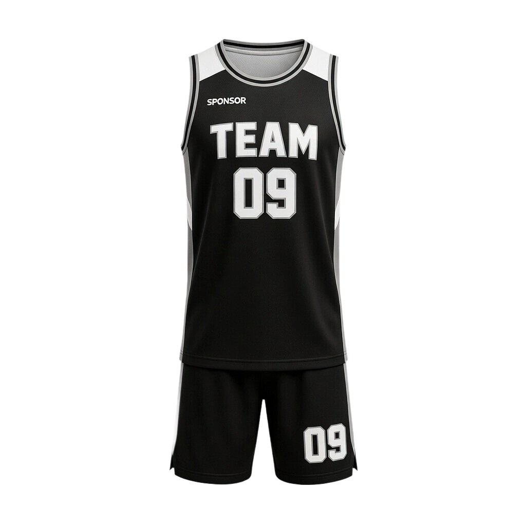 Custom Premium Basketball Team Kit manufactured with performance fabrics for basketball teams and sportswear brands.