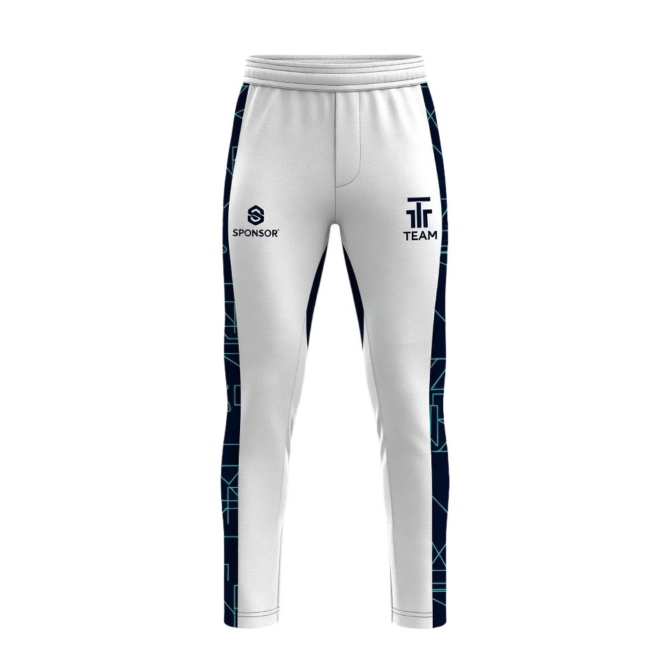 Custom Match Cricket Trousers manufactured with performance fabrics for cricket teams and sportswear brands.