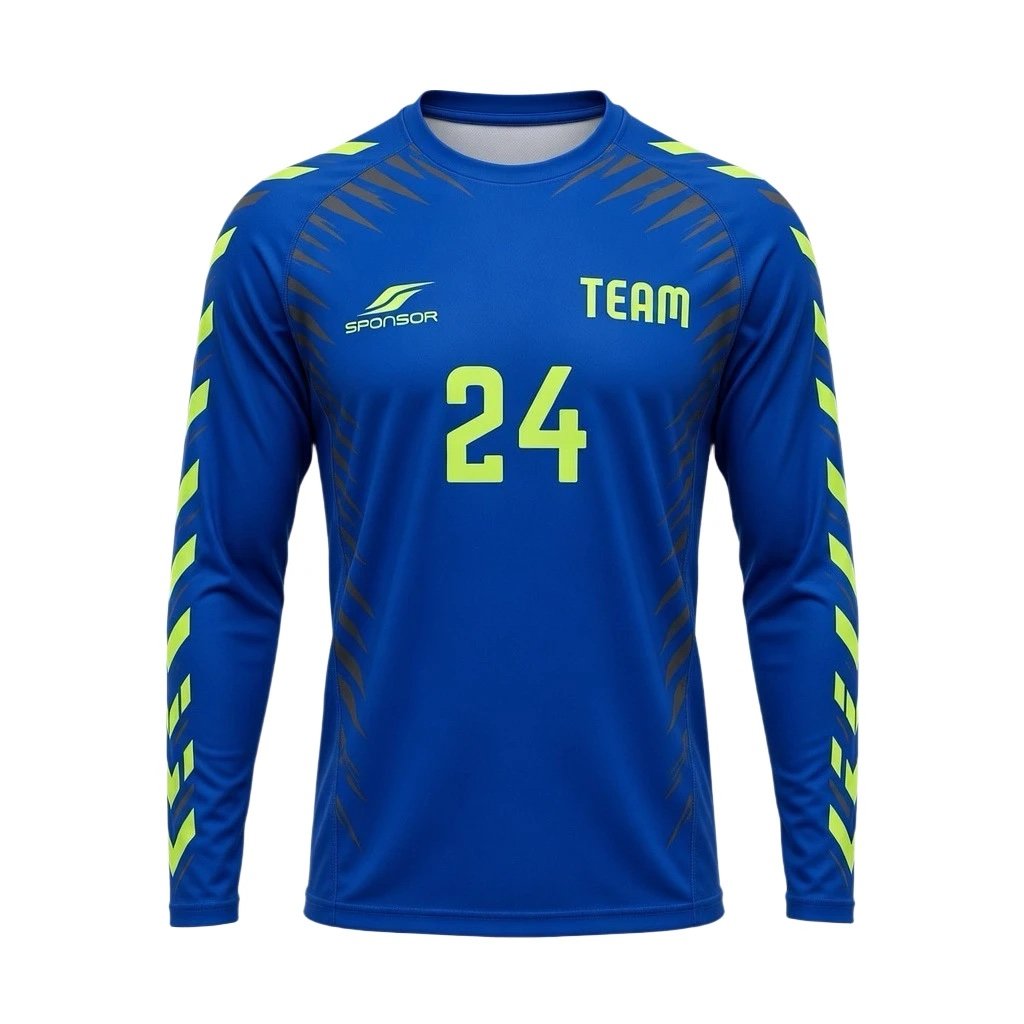 Custom Long Sleeve Handball Jersey manufactured with performance fabrics for handball teams and sportswear brands.