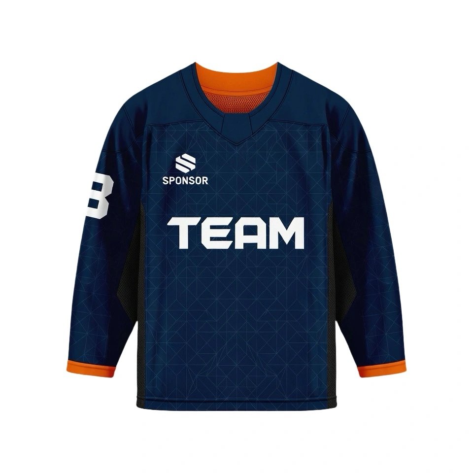 Custom Pro Ice Hockey Jersey manufactured with performance fabrics for ice hockey teams and sportswear brands.