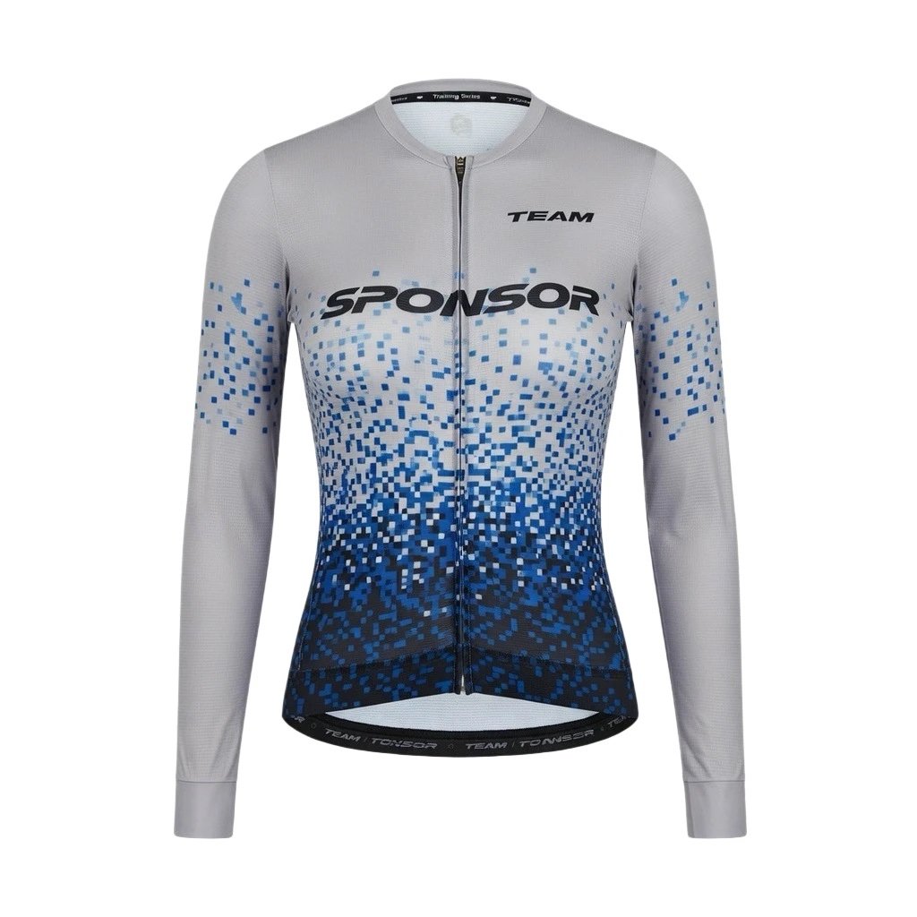 Custom training cycling jersey manufactured with breathable quick-dry fabric for cycling clubs and sportswear brands.