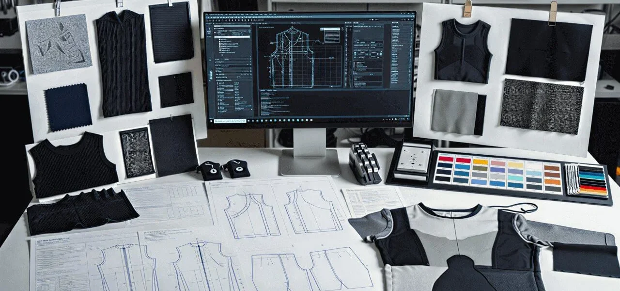 Tech pack creation and apparel prototyping process for custom garments at Hesson Apparel