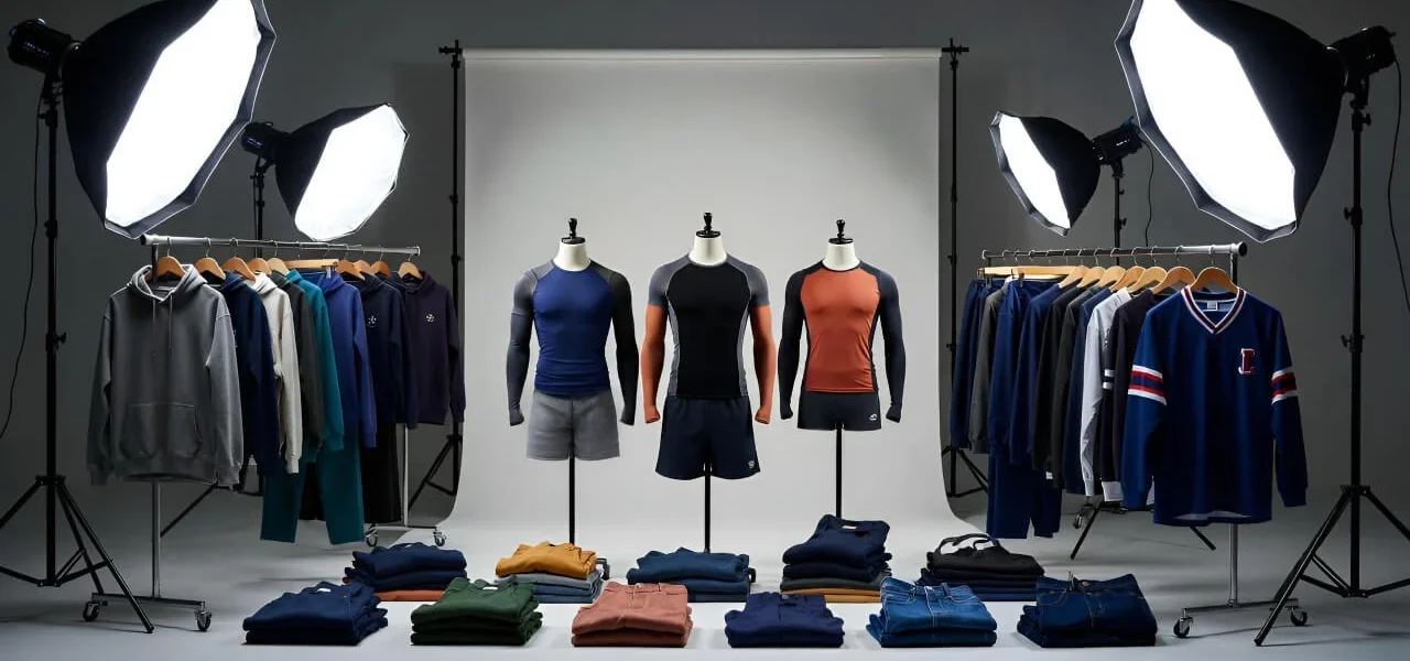 Product photography for apparel showcasing design details and garment quality by Hesson Apparel